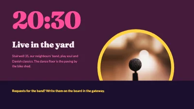 Page 5 of Courtyard summer party — programme