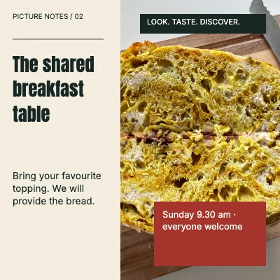 The shared breakfast table · Side masthead