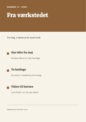 Fra værkstedet