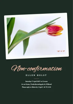 Non-confirmation party — retro print of a tulip bud