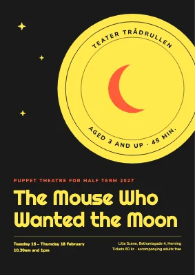 Puppet theatre with a moon seal — poster