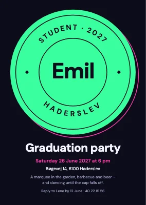 Graduation party — seal invitation