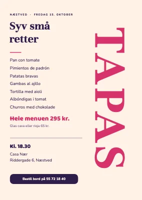 Tapasaften i Næstved — syv små retter