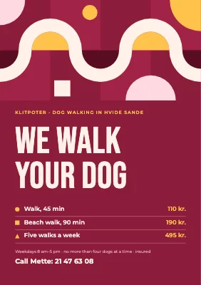 Dog walking — service flyer