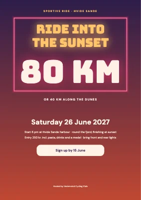 Sunset sportive ride