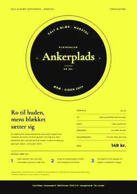 Produktark — tatovørstudie