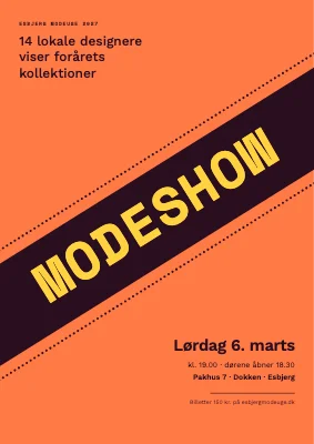Modeshow i Esbjerg — diagonal catwalk