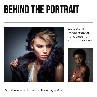 Behind the portrait · fashion broadsheet