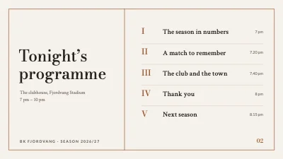 Page 2 of Football club season — sponsors’ evening