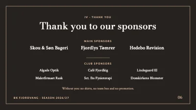 Page 6 of Football club season — sponsors’ evening