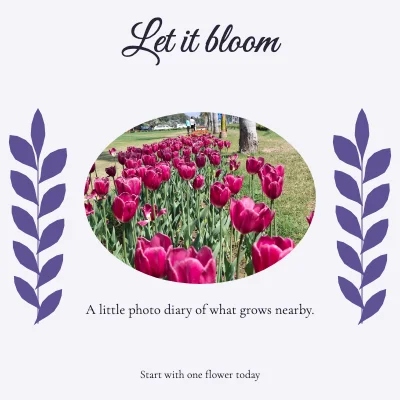 Let it bloom · botanical letter