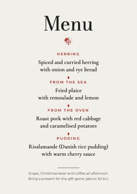 Page 2 of Christmas lunch — classic letterpress