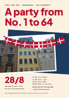Street party — collage from No. 1 to 64