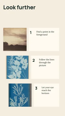 Look further · Three steps