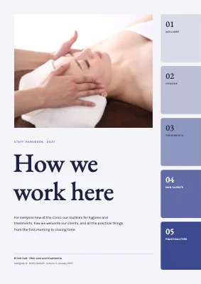 Staff handbook — skin clinic