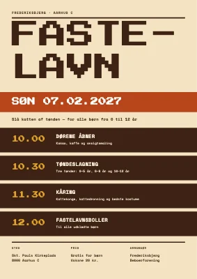 Fastelavn i gården — program