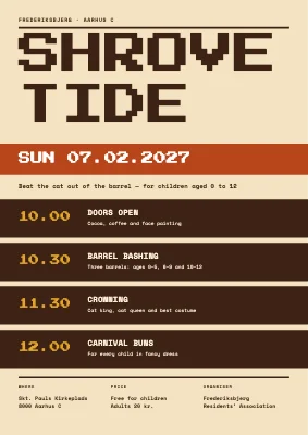 Shrovetide carnival — programme poster