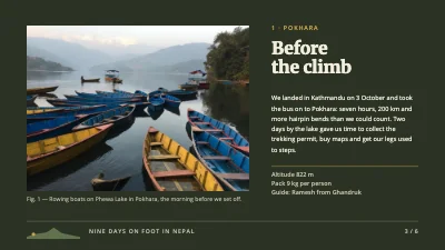 Page 3 of Travel diary — trekking in Nepal