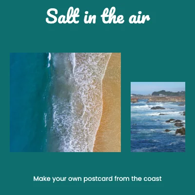 Salt in the air · coastal lettering