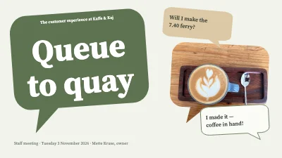 Customer experience — café by the ferry