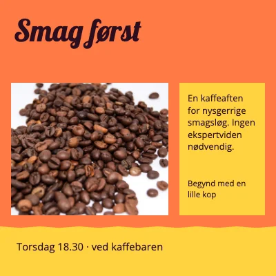 Smag først · Solskinscafé