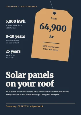 Rooftop solar — fixed price, fitted