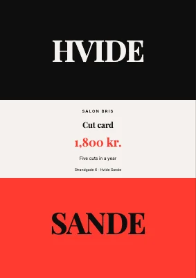 Cut card — Salon Bris, Hvide Sande