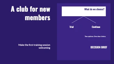A club for new members