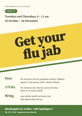 Flu jab drop-in — poster