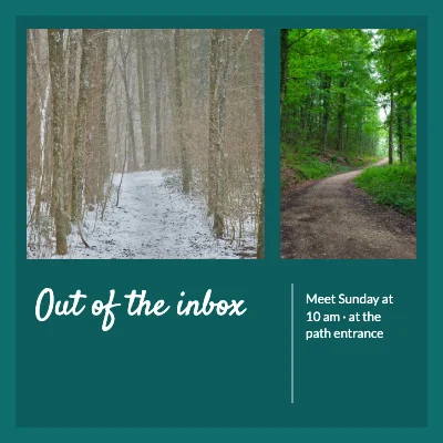 Out of the inbox · weekend postcard