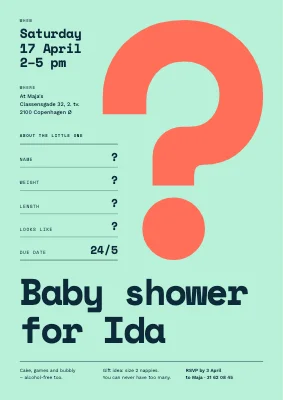 Baby shower — the big question mark
