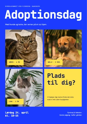 Adoptionsdag på dyrehjemmet