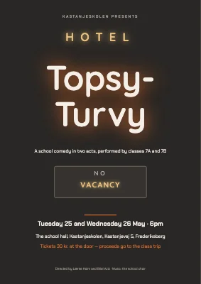 School comedy — Hotel Topsy-Turvy
