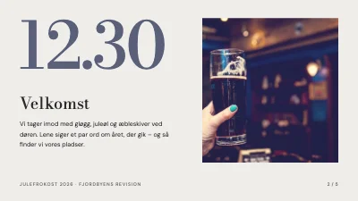 Side 2 af Julefrokost — program for dagen