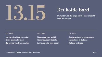 Side 3 af Julefrokost — program for dagen