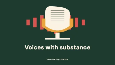 Page 1 of Voices with substance