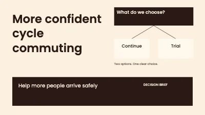 More confident cycle commuting