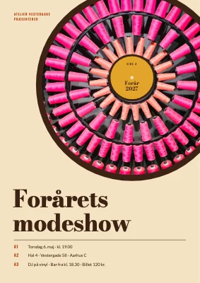 Modeshow — trådruller som en vinylplade