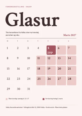 Keramikudstilling — Glasur i Valby