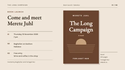 Book launch — new novel