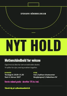 Håndboldklub — nyt hold for voksne