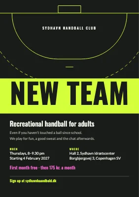 Handball club — new adult team