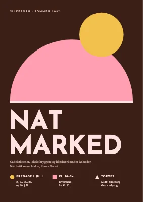 Natmarked — Bauhaus-plakat til sommeraftener