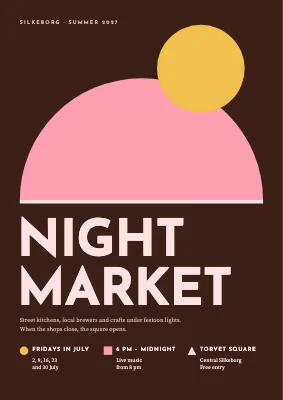 Night market — Bauhaus poster for summer evenings