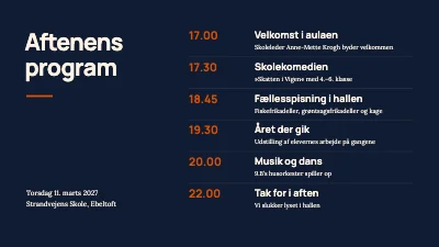 Side 2 af Årsfest på skolen — aftenens program
