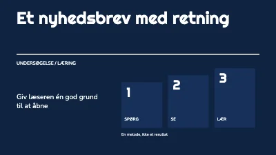Et nyhedsbrev med retning