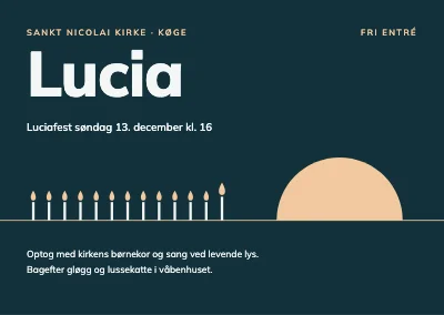 Luciafest — lysoptog i kirken