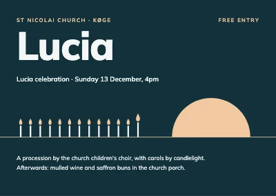 Lucia celebration — candlelit procession