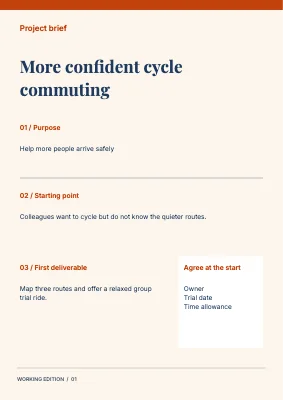 More confident cycle commuting — Project brief