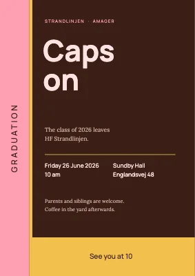 Graduation — caps on, Amager